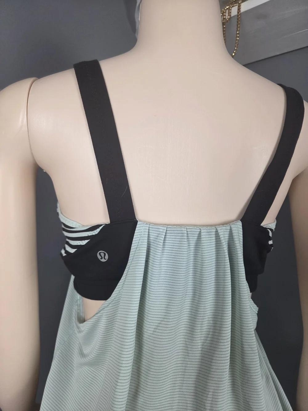 lululemon athletica Black & Mint Striped Tank